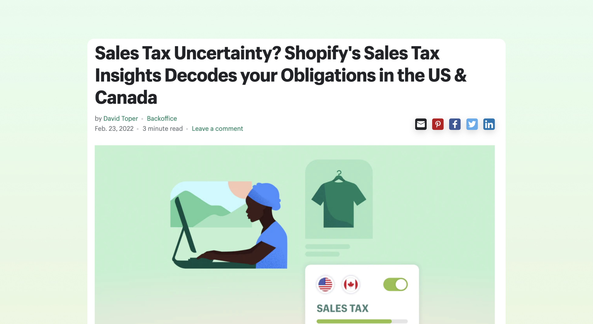 shopify sales tax in the news