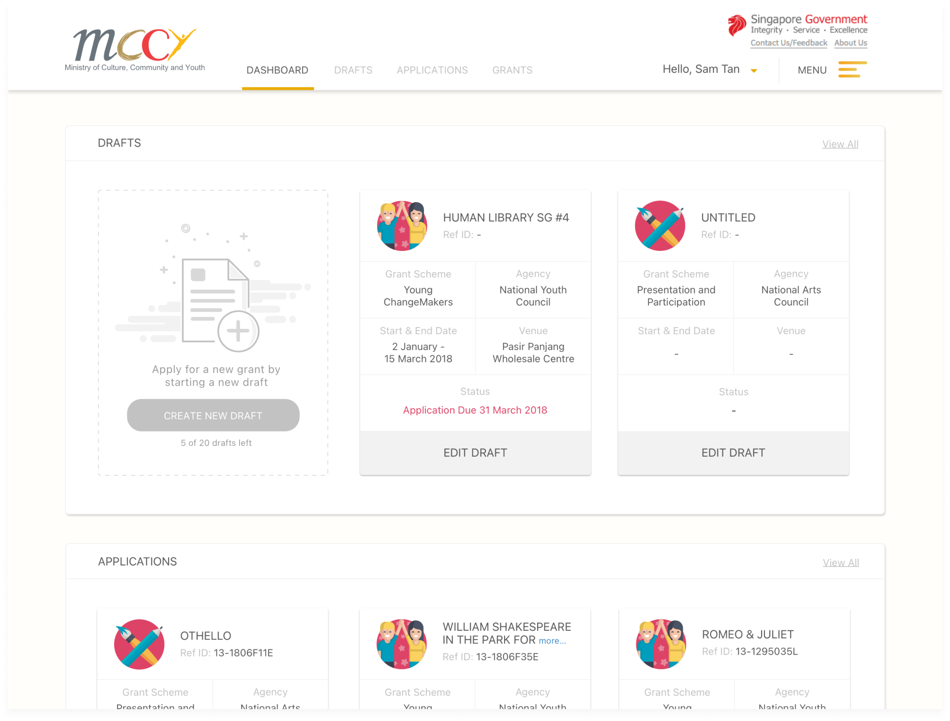 MCCY main page